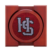 Hampden Sydney College Needlepoint Coasters by Smathers & Branson - Country Club Prep