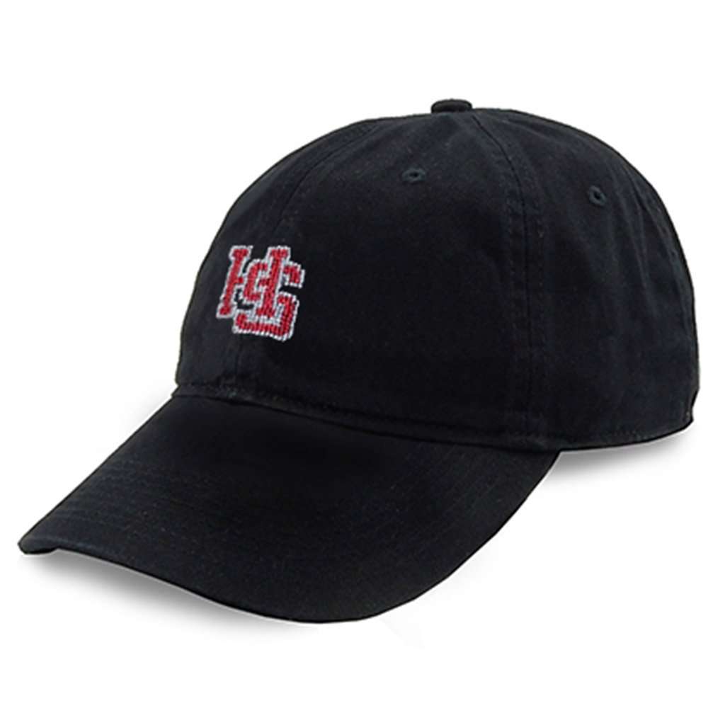 Hampden Sydney College Needlepoint Hat in Black by Smathers & Branson - Country Club Prep