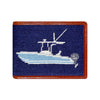 Power Boat Needlepoint Wallet in Dark Navy by Smathers & Branson - Country Club Prep