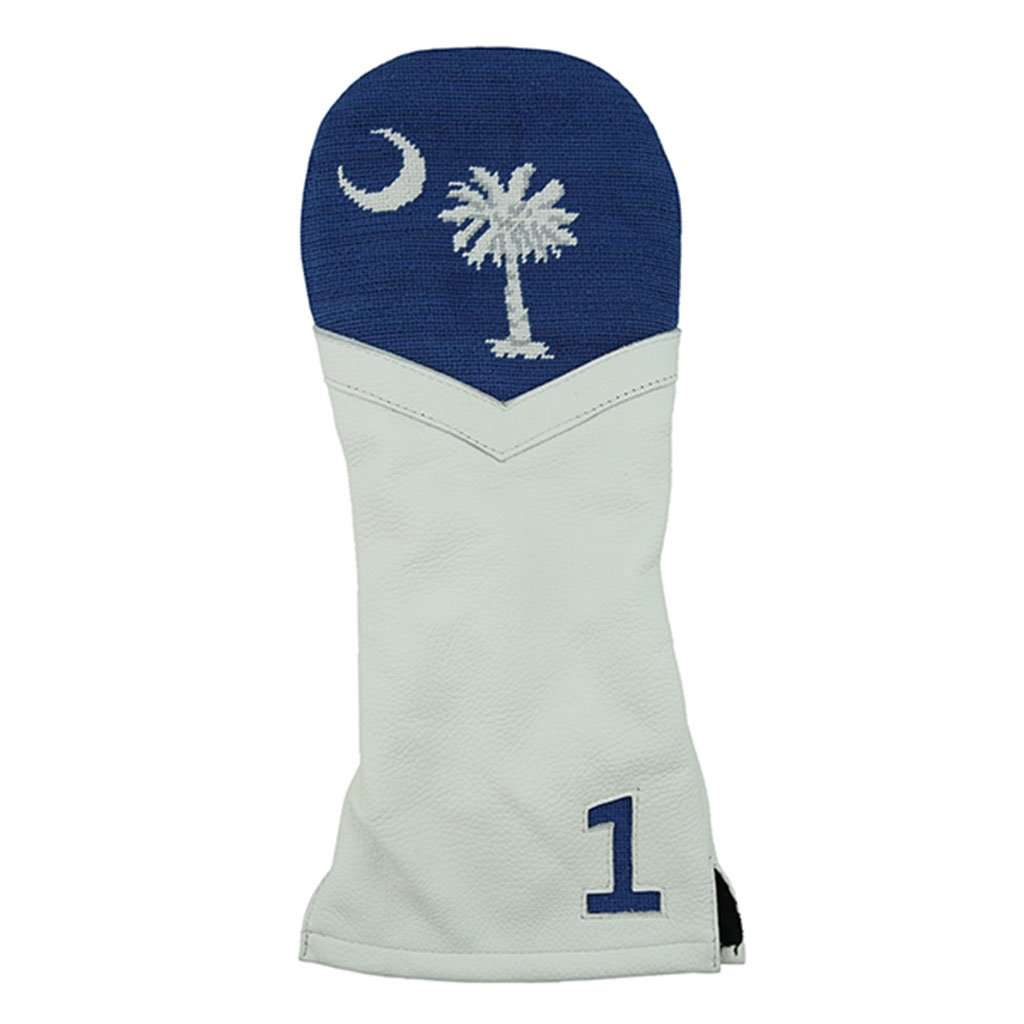 SC Flag Needlepoint Driver Headcover in Blueberry by Smathers & Branson - Country Club Prep