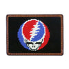 Steal Your Face Needlepoint Credit Card Wallet in Black by Smathers & Branson - Country Club Prep