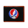 Steal Your Face Needlepoint Wallet in Black by Smathers & Branson - Country Club Prep