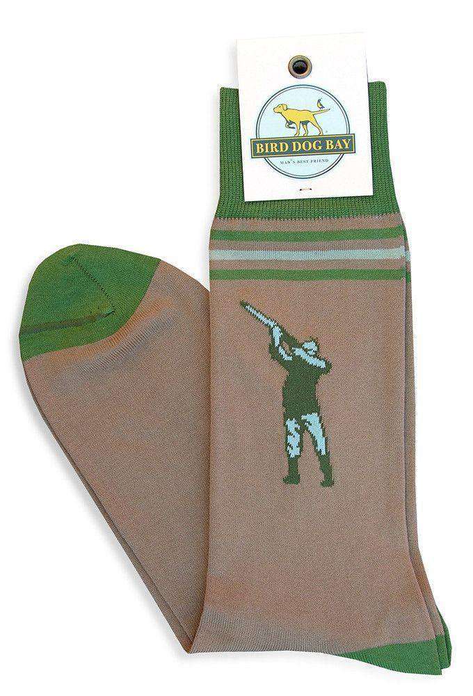 Men's Aim High Sporting Socks in Khaki by Bird Dog Bay - Country Club Prep