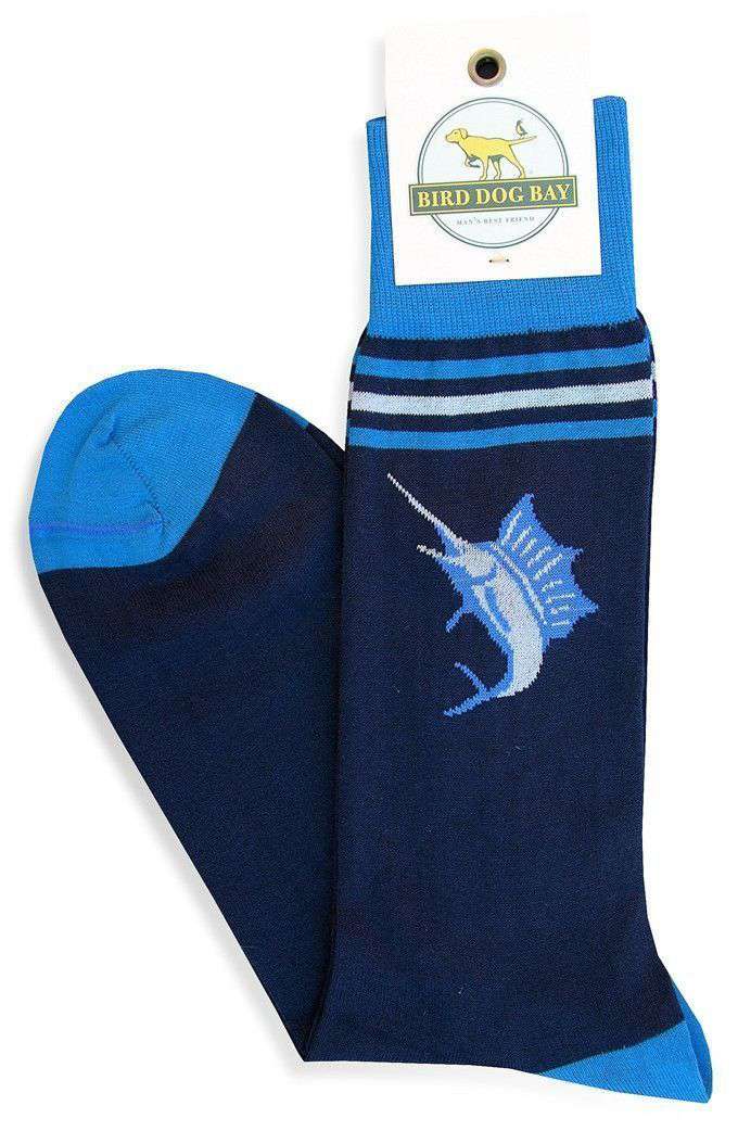 Men's Big Bills Sporting Socks in Navy by Bird Dog Bay - Country Club Prep