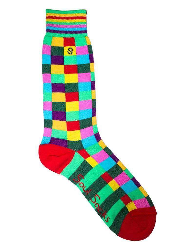 Men's Checkmate Socks by Soul Socks - Country Club Prep