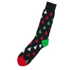 Men's Christmas Tree Socks in Black, Red, White, and Green by Byford - Country Club Prep