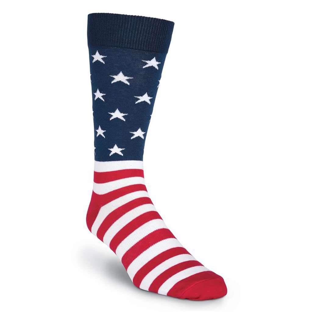 Men's Flag Socks by K. Bell Socks - Country Club Prep