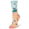 Women's Mermaid Cat Crew Socks by K. Bell Socks - Country Club Prep