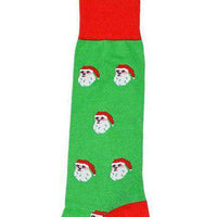 Men's Santa Socks in Green with Red by Byford - Country Club Prep