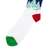 Men's Sleigh Scene Socks in Blue and White by Byford - Country Club Prep