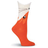 Women's Wide Mouth Fox Crew Socks by K. Bell Socks - Country Club Prep