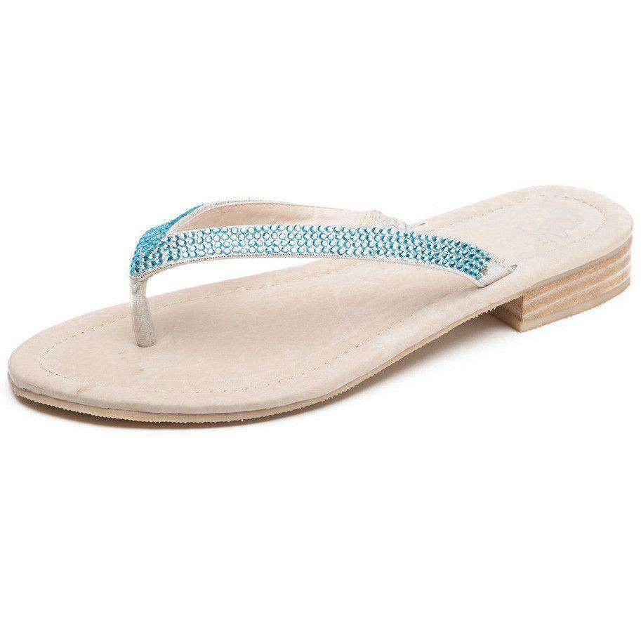 Savi Resort Wear Sophie Flat in Aquamarine Country Club Prep