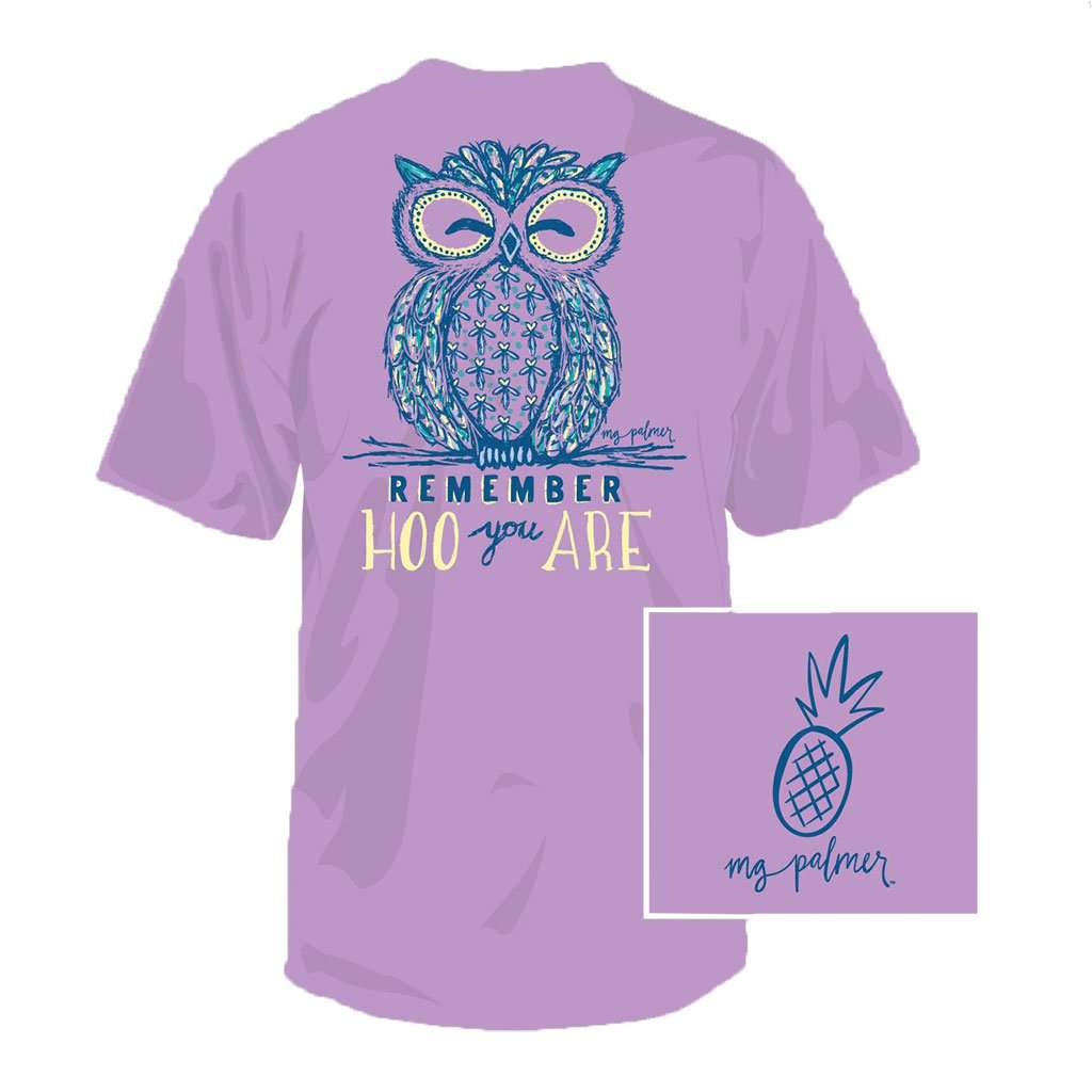 Hoo You Are Tee in Lavender by MG Palmer - Country Club Prep