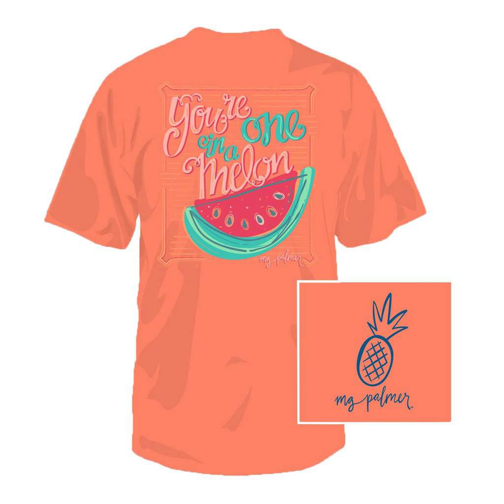 One in a Melon in Bright Coral by MG Palmer - Country Club Prep