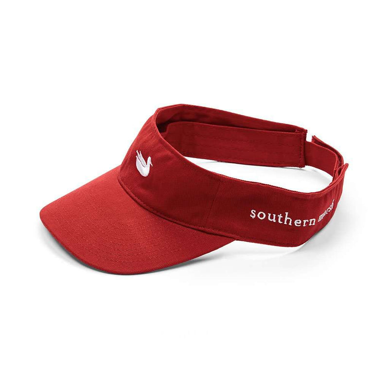 Visor in Crimson with White Duck by Southern Marsh - Country Club Prep