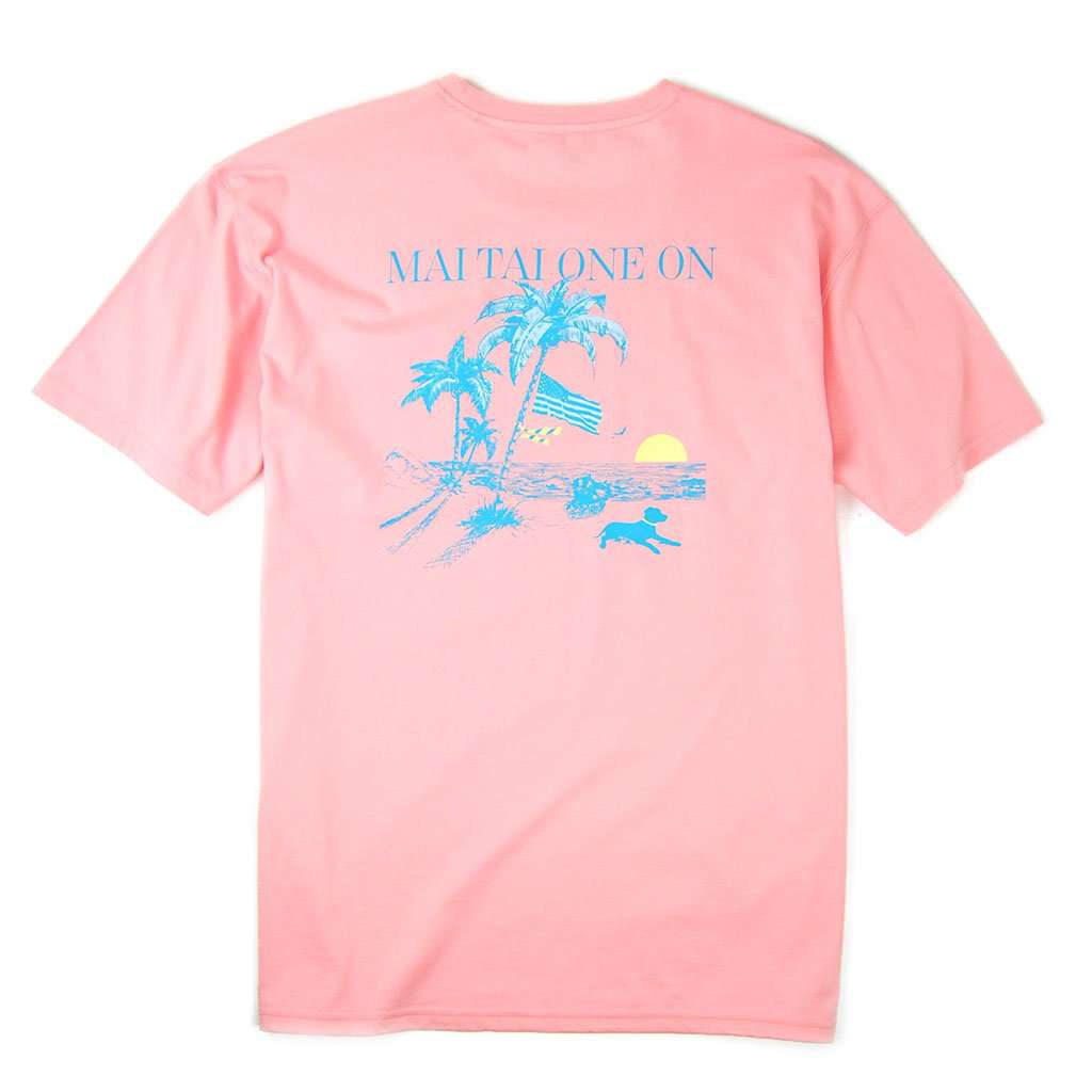 Mai Tai One On Tee in Porch Pink by Southern Proper - Country Club Prep