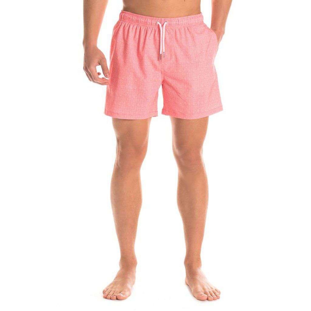 Bermuda Swim Trunks in Basketcase by The Southern Shirt Co.. - Country Club Prep