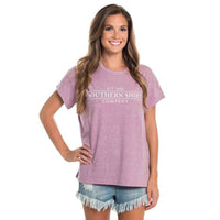 Comfy Crewneck SS in Mulberry by The Southern Shirt Co.. - Country Club Prep