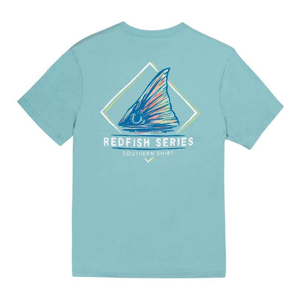 Grateful Red SS in Chalky Blue by The Southern Shirt Co.. - Country Club Prep