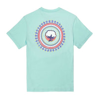 Jewel Logo SS in Aqua Splash by The Southern Shirt Co.. - Country Club Prep