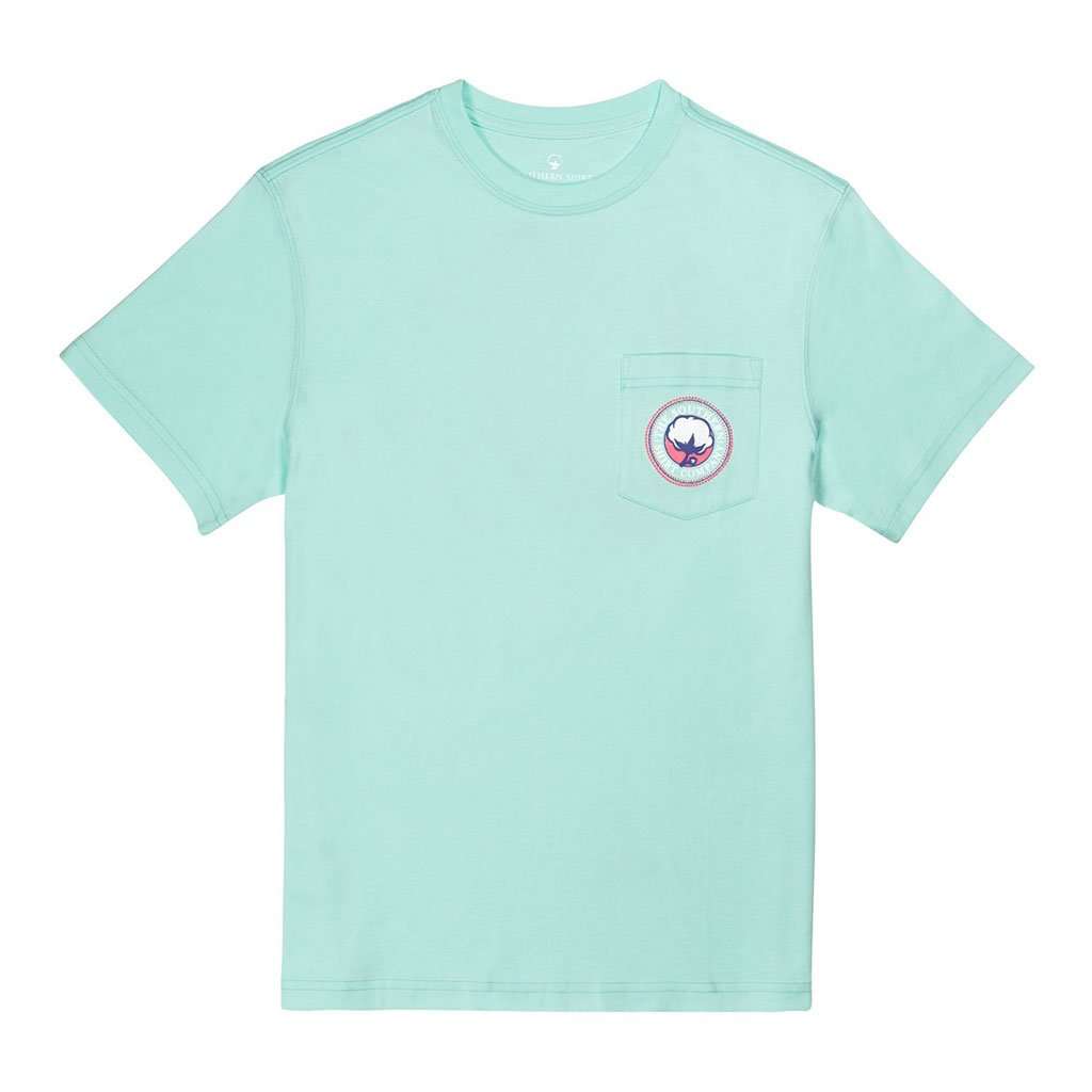 Jewel Logo SS in Aqua Splash by The Southern Shirt Co.. - Country Club Prep