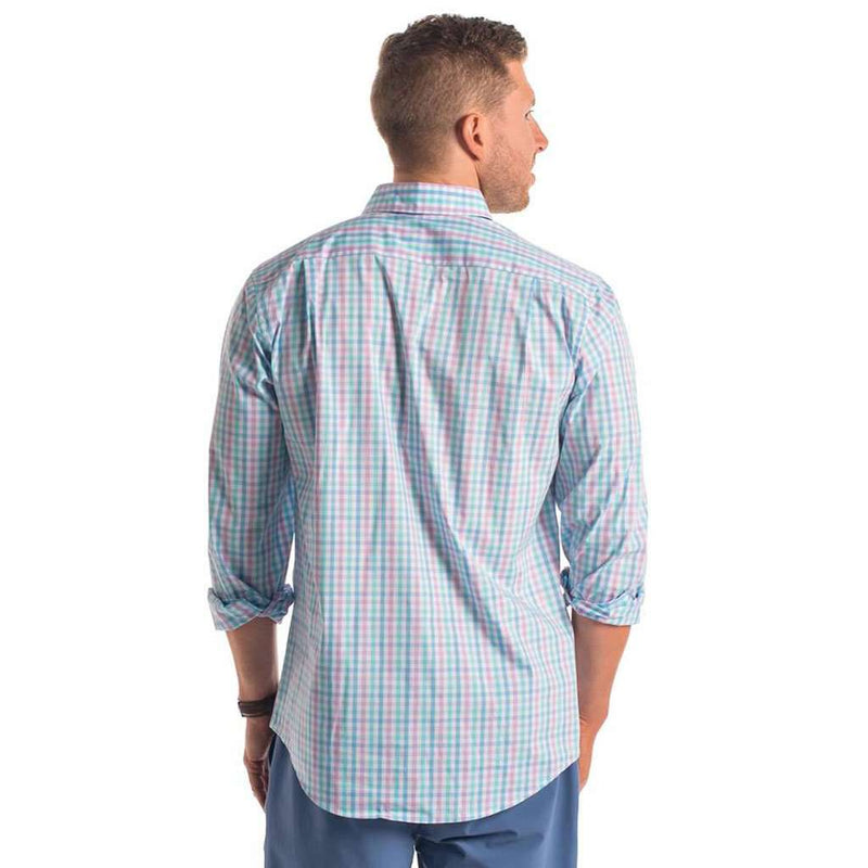 Palmetto Check Button Down in Mirage by The Southern Shirt Co.. - Country Club Prep