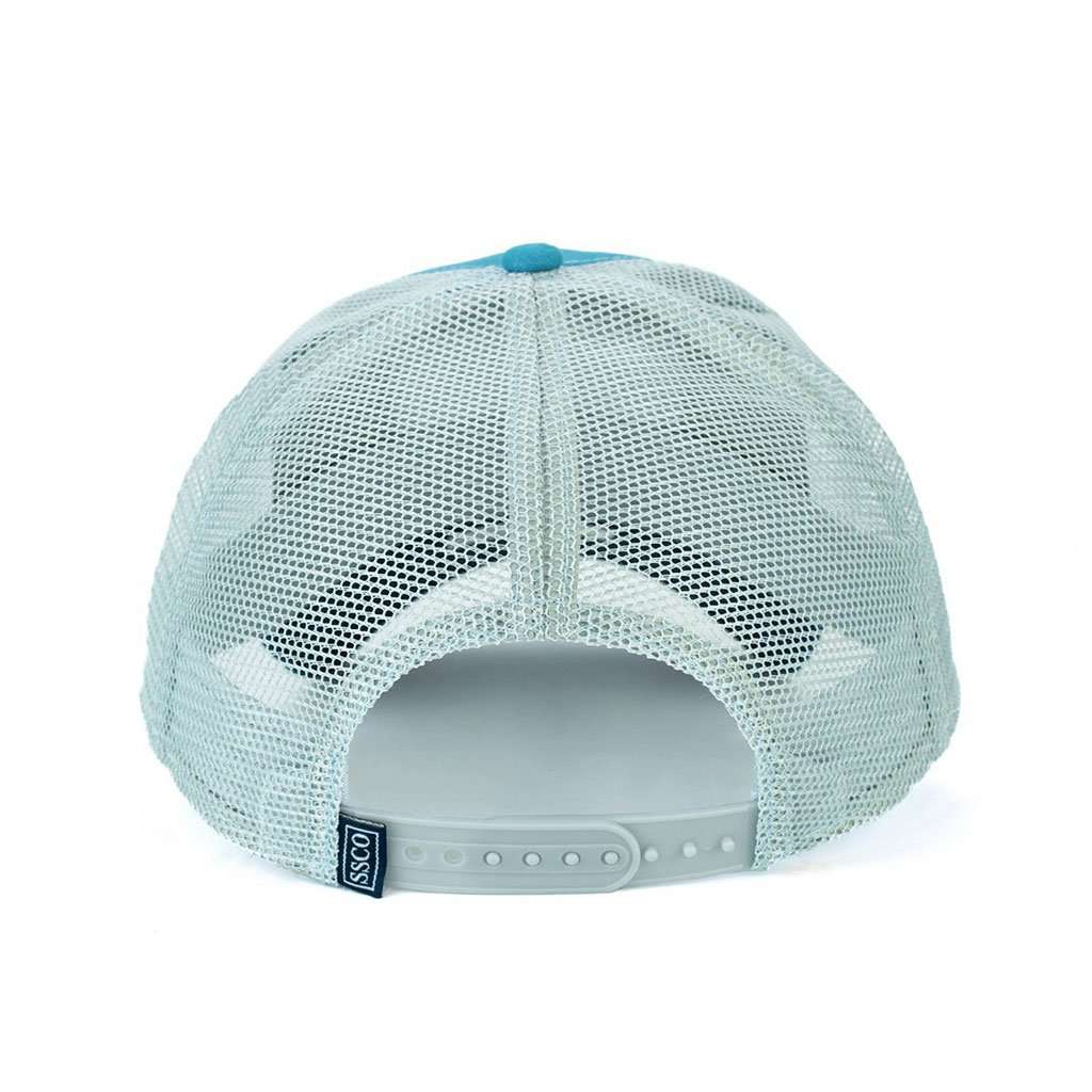 Patch Trucker Hat in Tidal Teal by The Southern Shirt Co.. - Country Club Prep