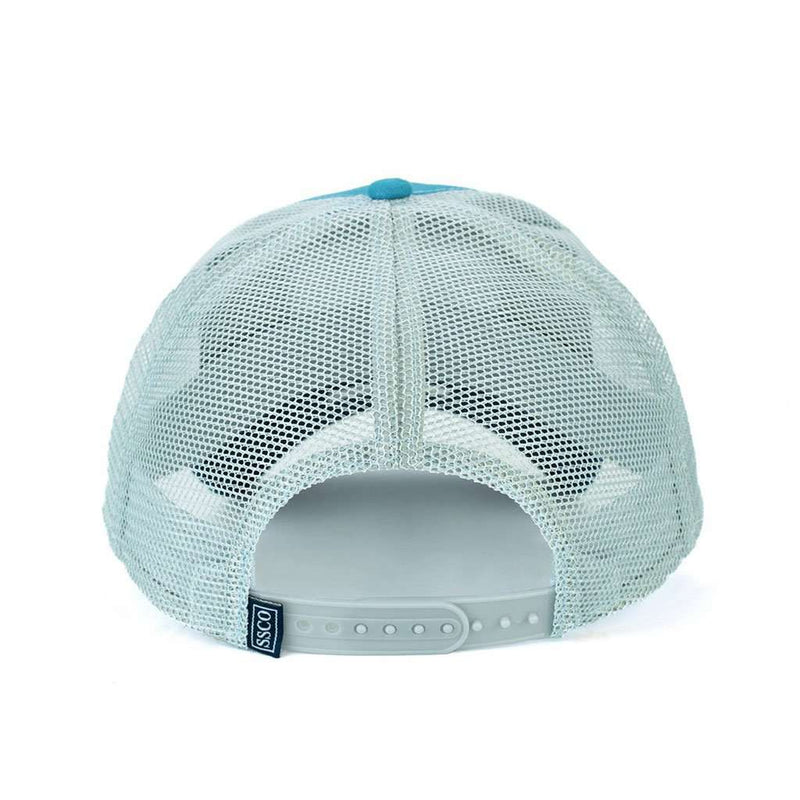 Patch Trucker Hat in Tidal Teal by The Southern Shirt Co.. - Country Club Prep