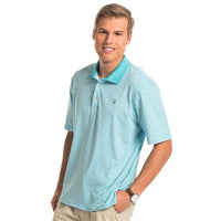 Peabody Stripe Polo in Capri by The Southern Shirt Co.. - Country Club Prep