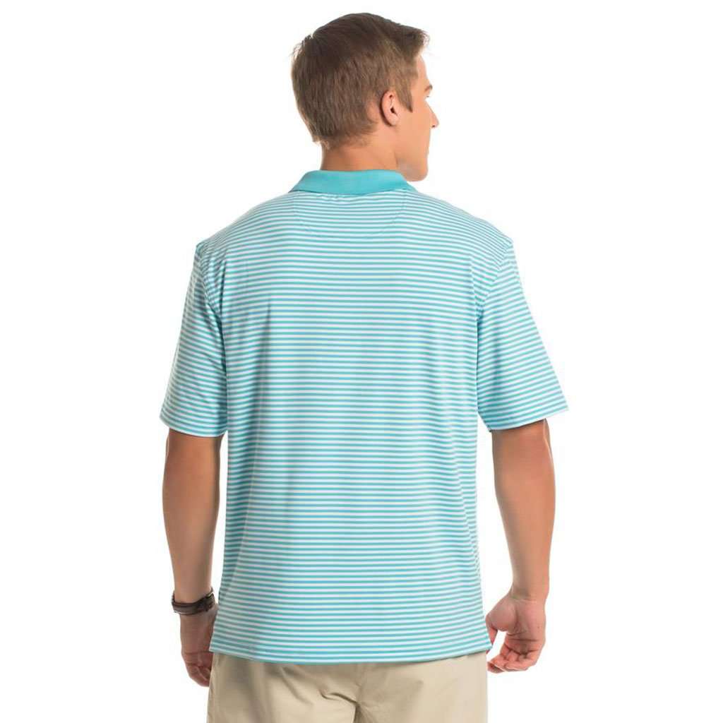 Peabody Stripe Polo in Capri by The Southern Shirt Co.. - Country Club Prep