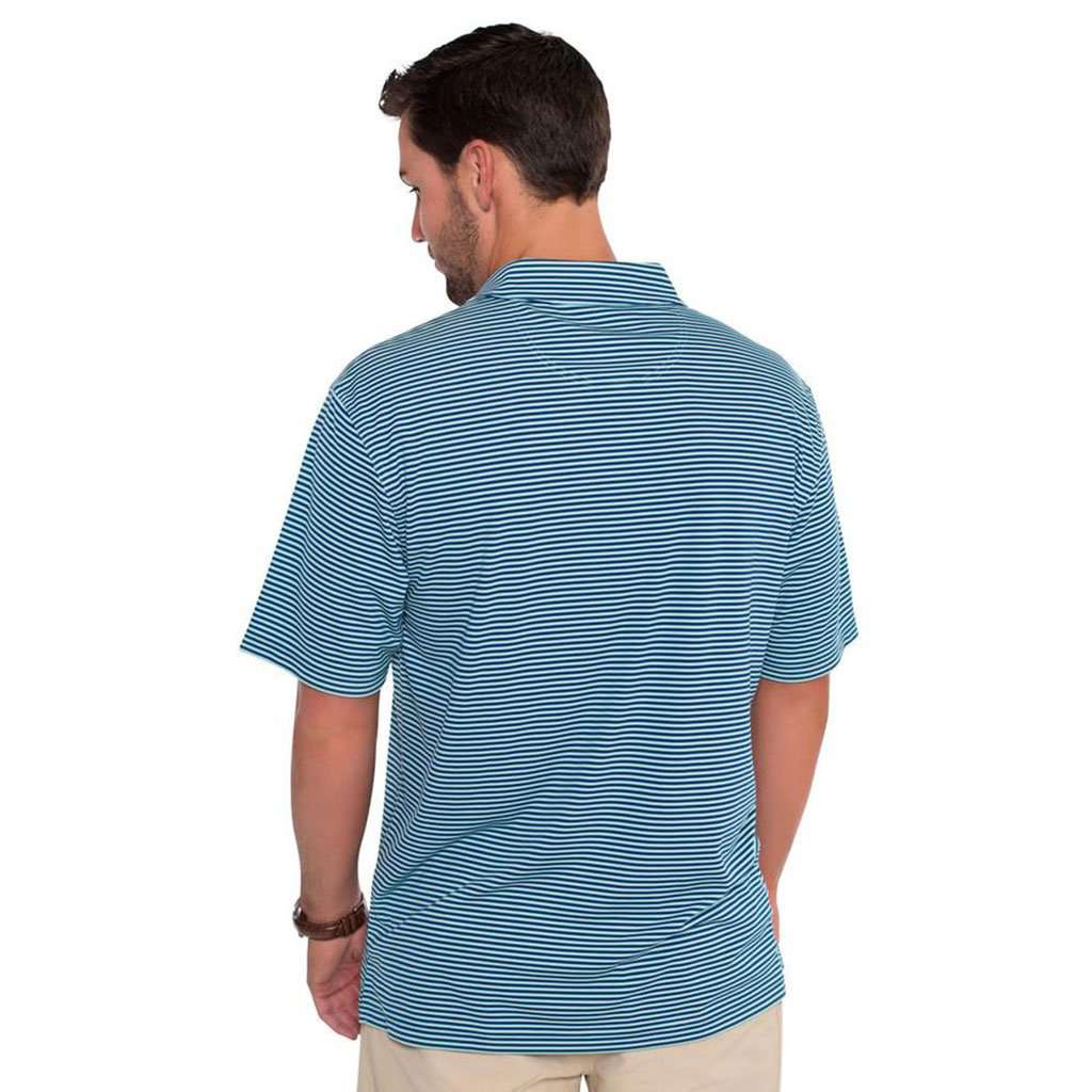 Shearwater Stripe Polo in Blue Tint by The Southern Shirt Co.. - Country Club Prep