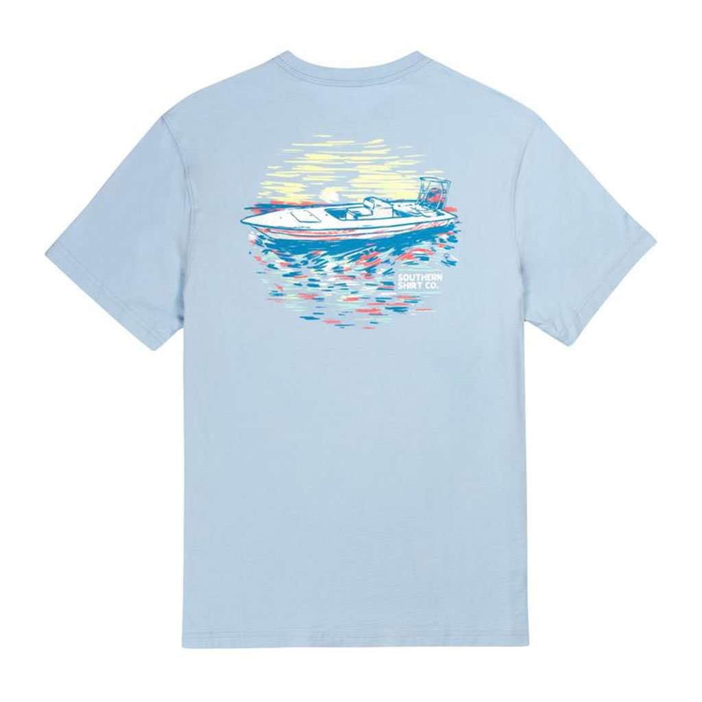 Skiff Life SS in Chambray Blue by The Southern Shirt Co.. - Country Club Prep