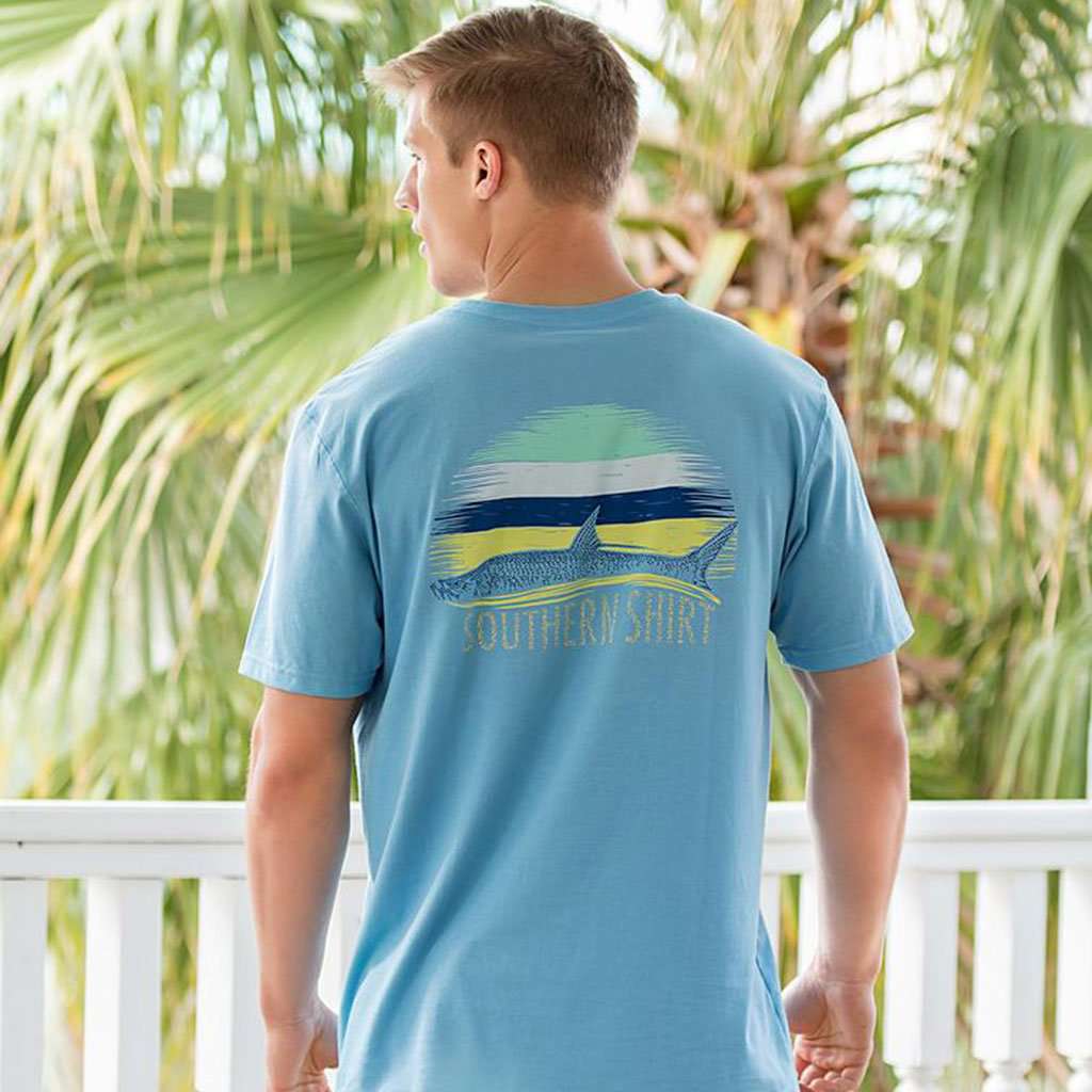 Tarpon Cove SS in Alaskan Blue by The Southern Shirt Co.. - Country Club Prep