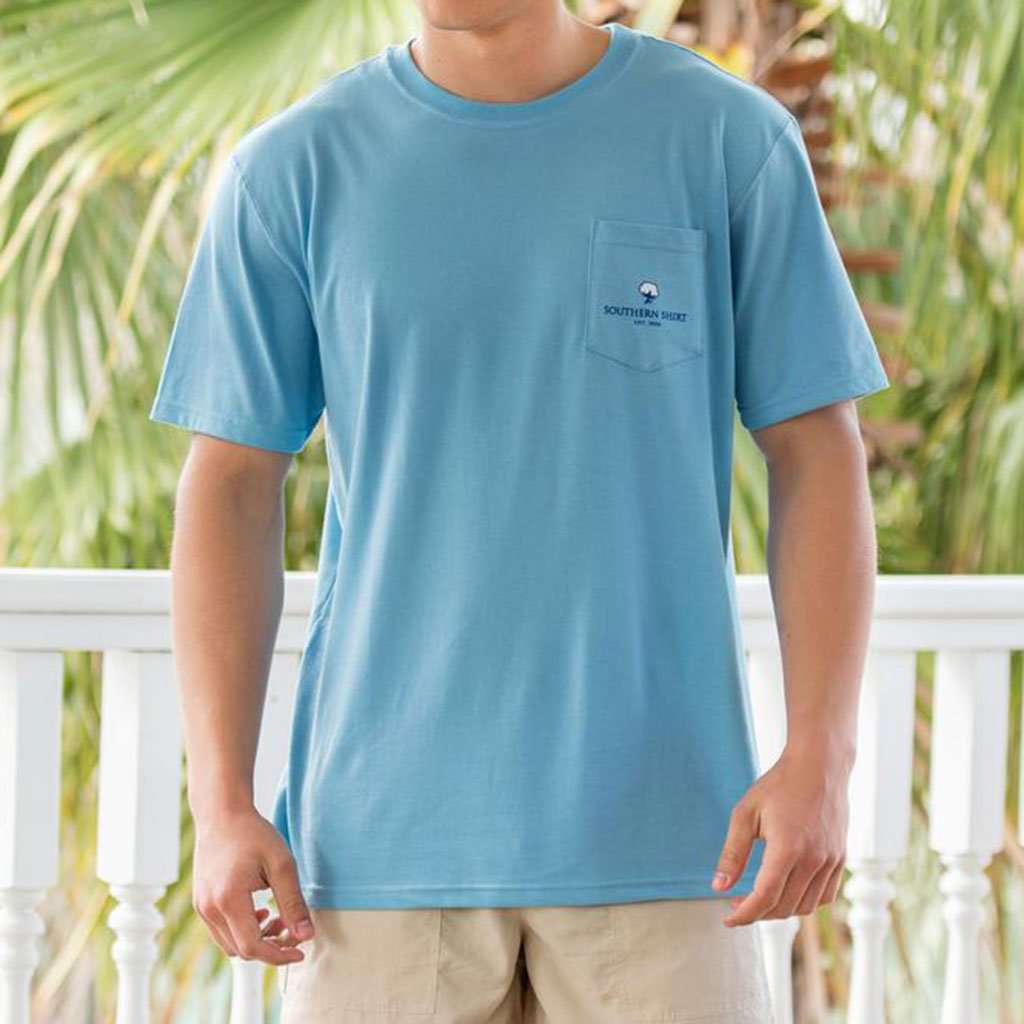 Tarpon Cove SS in Alaskan Blue by The Southern Shirt Co.. - Country Club Prep