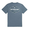 Topo Trademark Badge SS in Captain Blue by The Southern Shirt Co.. - Country Club Prep