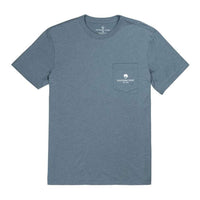 Topo Trademark Badge SS in Captain Blue by The Southern Shirt Co.. - Country Club Prep