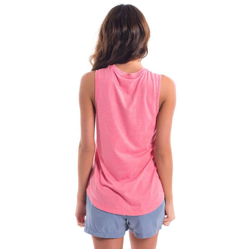 Vintage Burnout Tank in Pink Lemonade by The Southern Shirt Co. - Country Club Prep