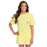 Wish You Were Here SS in Lemon Zest by The Southern Shirt Co.. - Country Club Prep