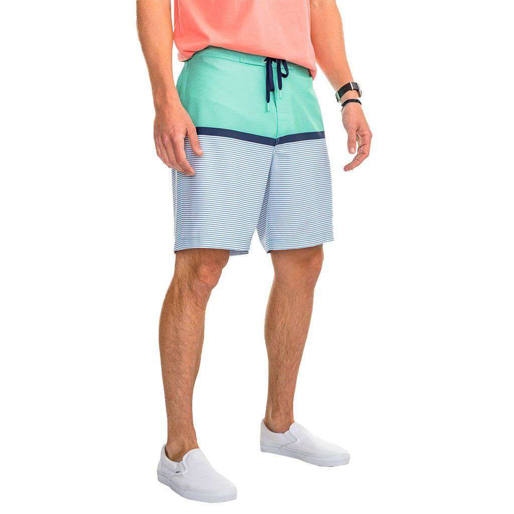 Blue Lagoon Color Block Water Short in Cockatoo by Southern Tide - Country Club Prep