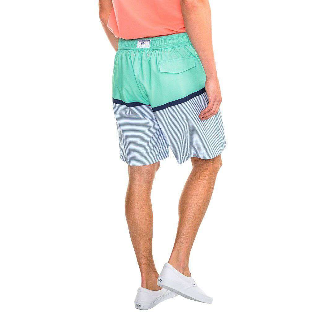 Blue Lagoon Color Block Water Short in Cockatoo by Southern Tide - Country Club Prep