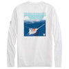 Catch of the Day Marlin Long Sleeve Performance T-Shirt in Classic White by Southern Tide - Country Club Prep