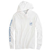 Diamond Hoodie Long Sleeve T-Shirt in Classic White by Southern Tide - Country Club Prep