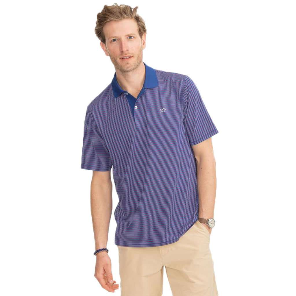 Fireworks Performance Striped Polo Shirt by Southern Tide - Country Club Prep