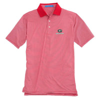 Gameday Feeder Stripe Performance Polo- University of Georgia in Varsity Red by Southern Tide - Country Club Prep