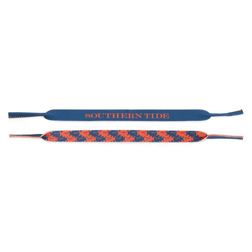 Gameday Skipjack Sunglass Straps in University Blue & Endzone Orange by Southern Tide - Country Club Prep