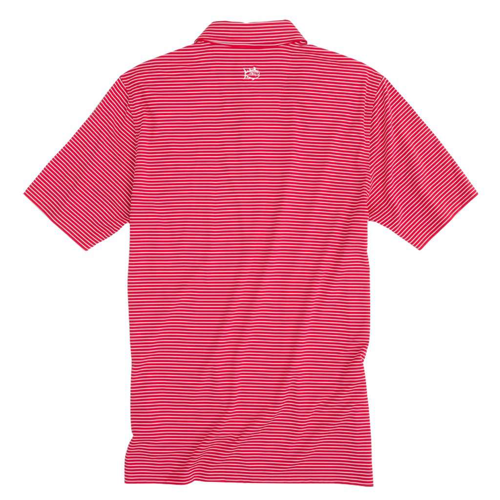 Georgia Bulldogs Striped Performance Polo Shirt (G Logo) by Southern Tide - Country Club Prep