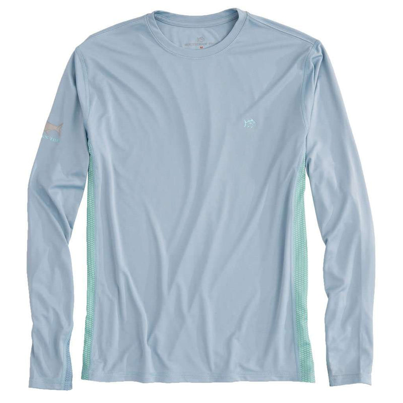 Grey Tarpon Long Sleeve Performance T-Shirt in Tsunami Grey by Southern Tide - Country Club Prep