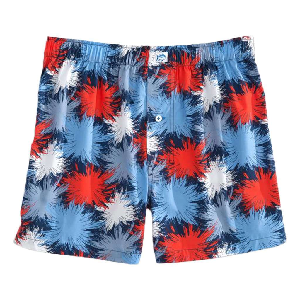 Fireworks Boxer in Yacht Blue by Southern Tide - Country Club Prep