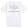 Passport Stamps Tee in Classic White by Southern Tide - Country Club Prep