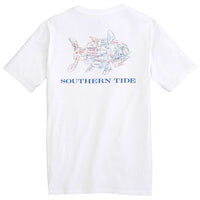 Passport Stamps Tee in Classic White by Southern Tide - Country Club Prep